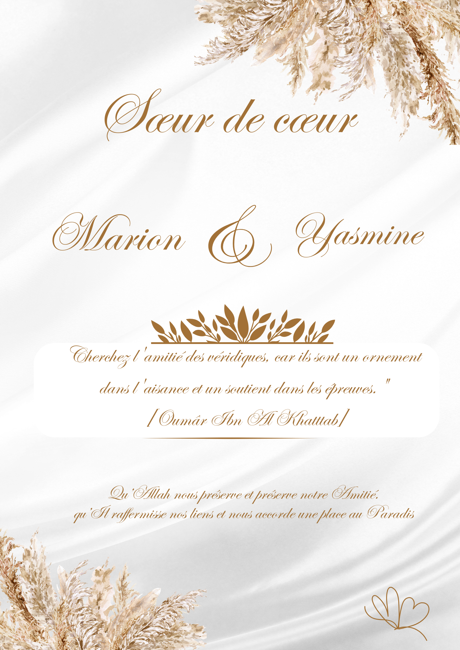 Certificat de sœur de cœur ( Boême)